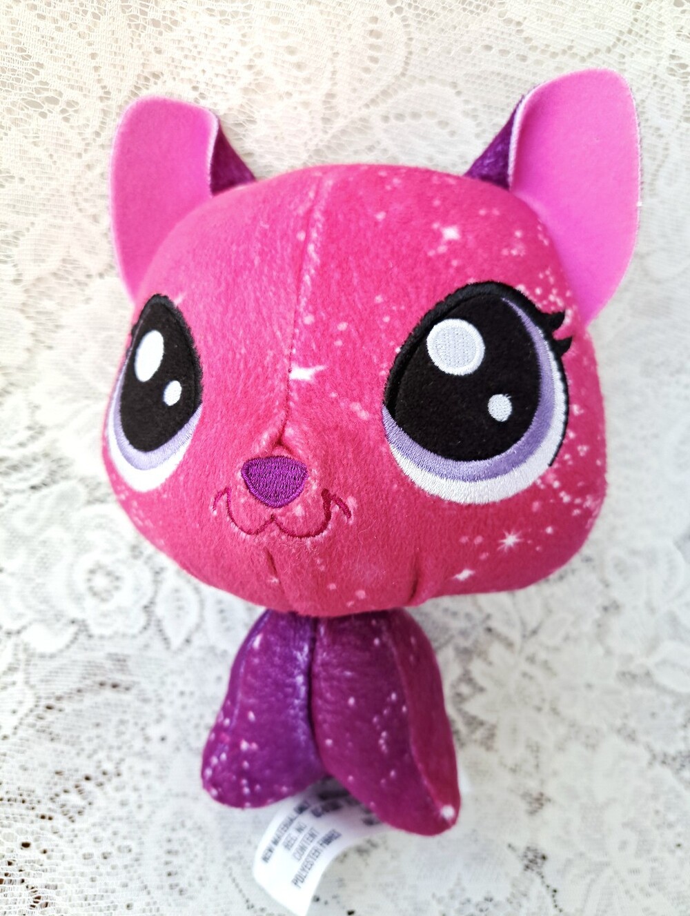 Rare Littlest Pet Shop 2017 Stellar Fuzzcat Bobblehead Plush Collectible LPS EUC